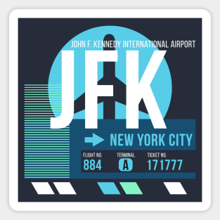 New York City (JFK) Airport // Sunset Baggage Tag Magnet